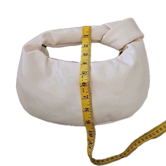Melie Bianco Cream Vegan Top Small Minimalist Contemporary Trendy Handle Bag - Picture 12 of 12